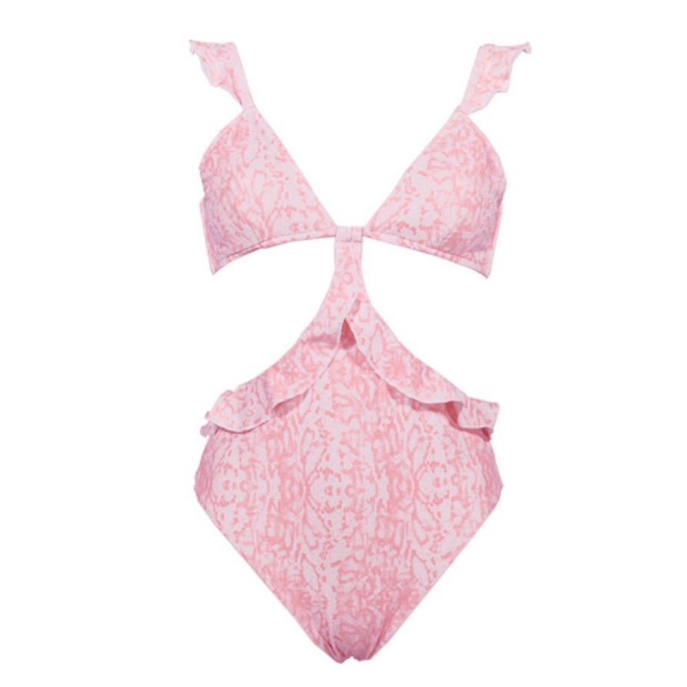 One Piece Ruffle Bikini Swimsuit - Picture 5 of 6